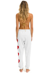 HEART STITCH 4 SWEATPANTS - WHITE