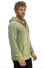VENICE SURFER ZIP HOODIE - FADED ARMY