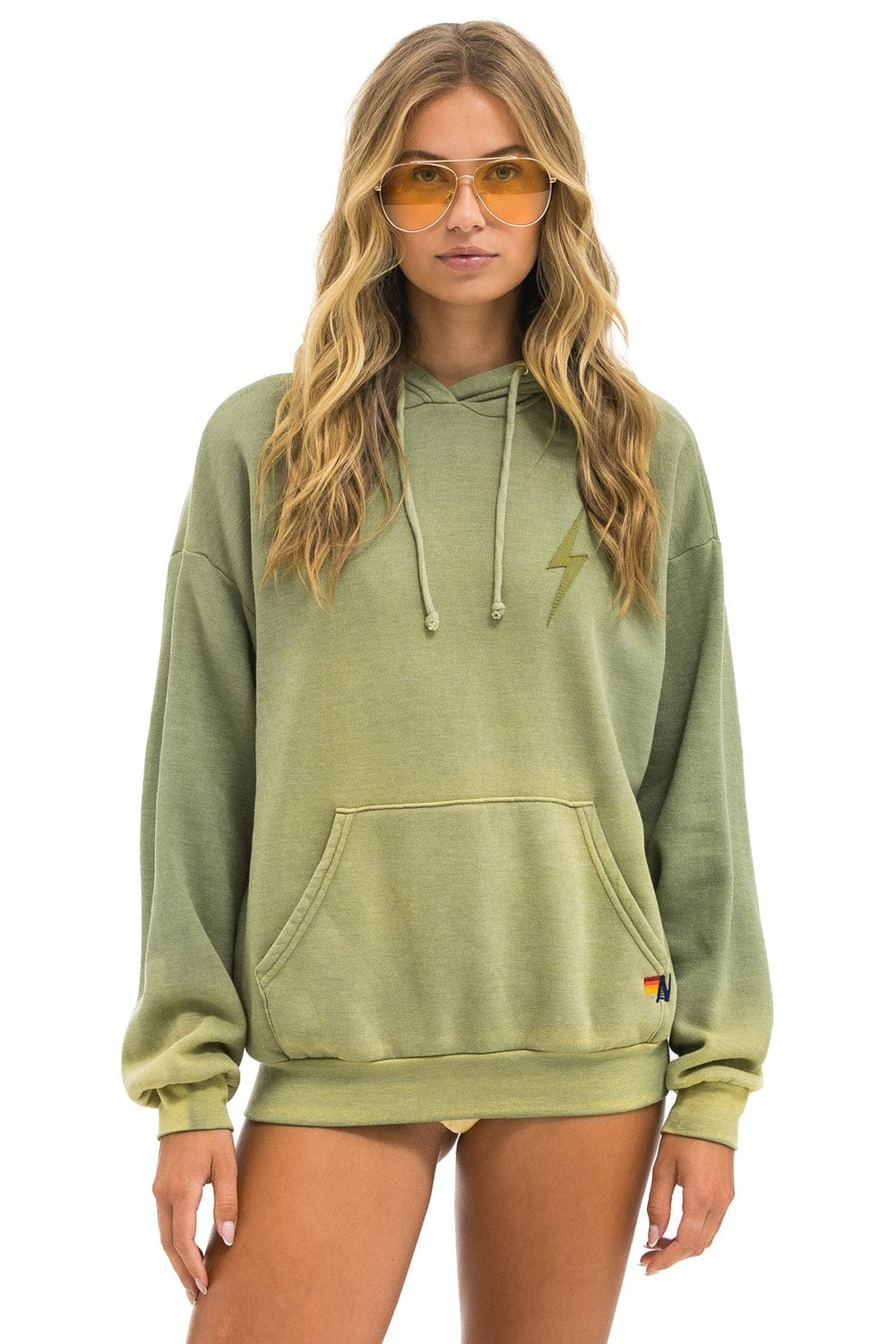 BOLT STITCH 2 RELAXED PULLOVER HOODIE - FADED ARMY