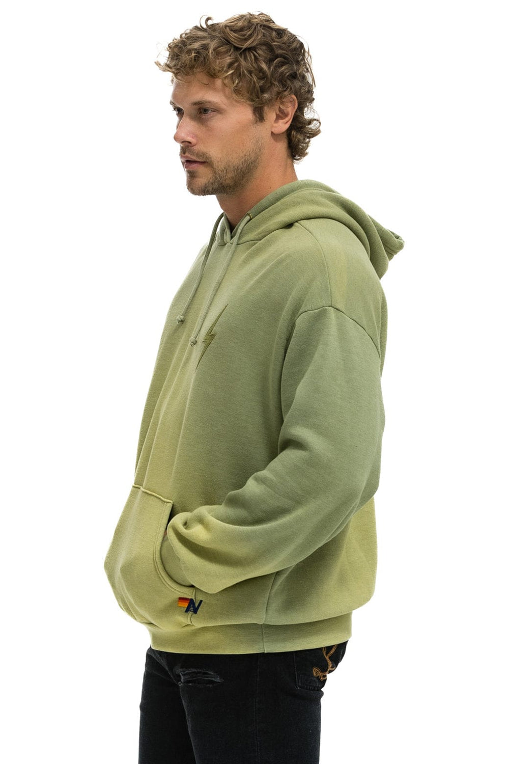 BOLT STITCH 2 RELAXED PULLOVER HOODIE - FADED ARMY