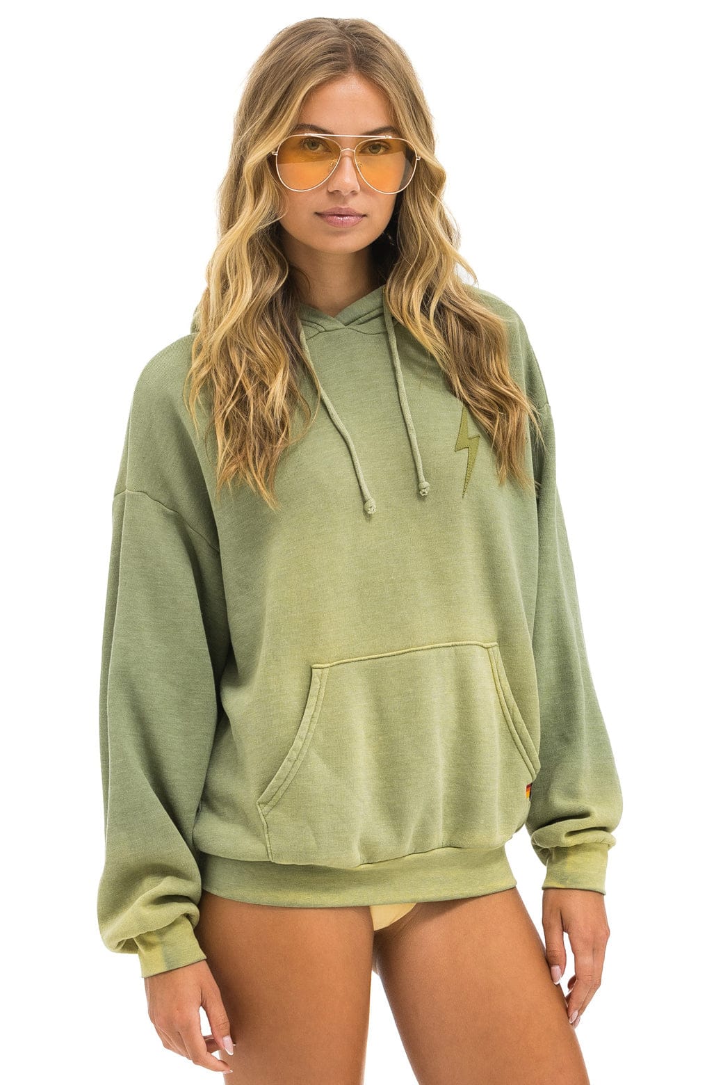BOLT STITCH 2 RELAXED PULLOVER HOODIE - FADED ARMY