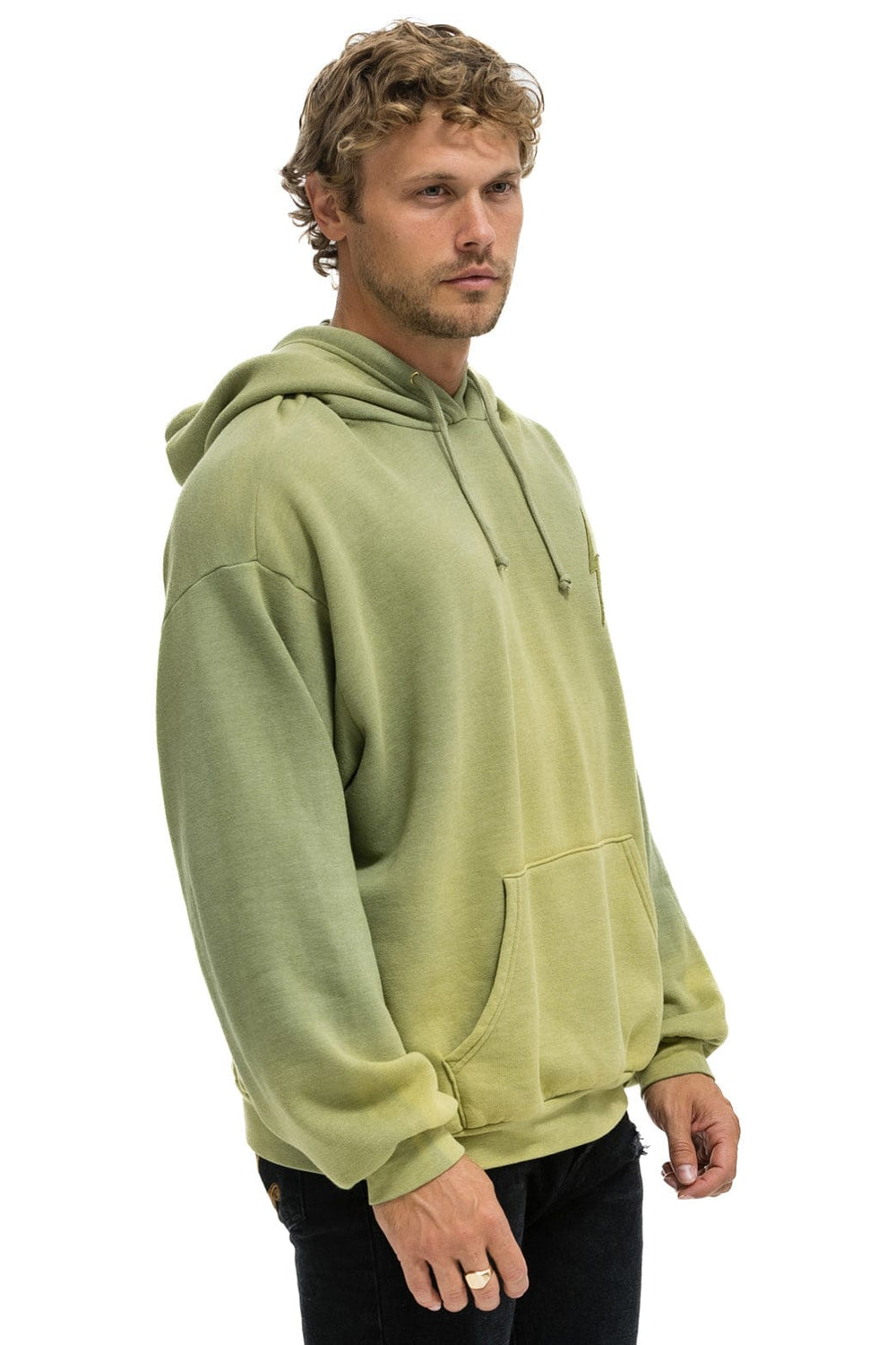 BOLT STITCH 2 RELAXED PULLOVER HOODIE - FADED ARMY
