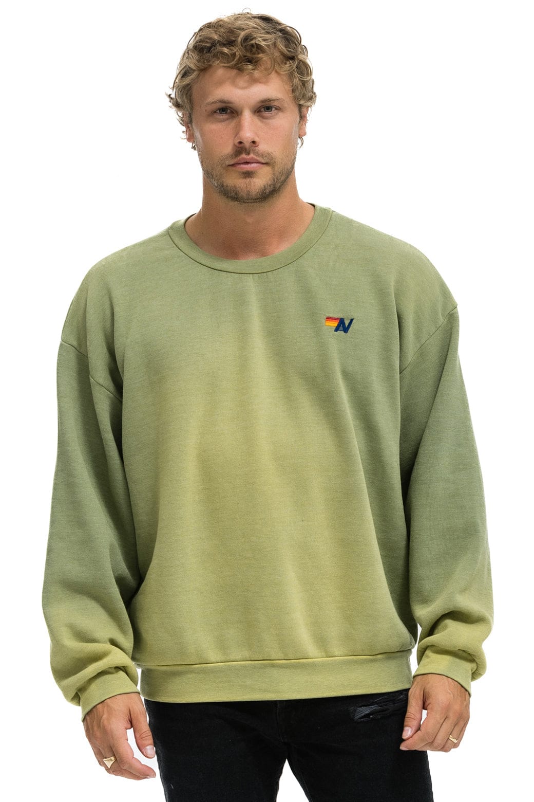 ESSENTIAL RELAXED CREW SWEATSHIRT - FADED ARMY