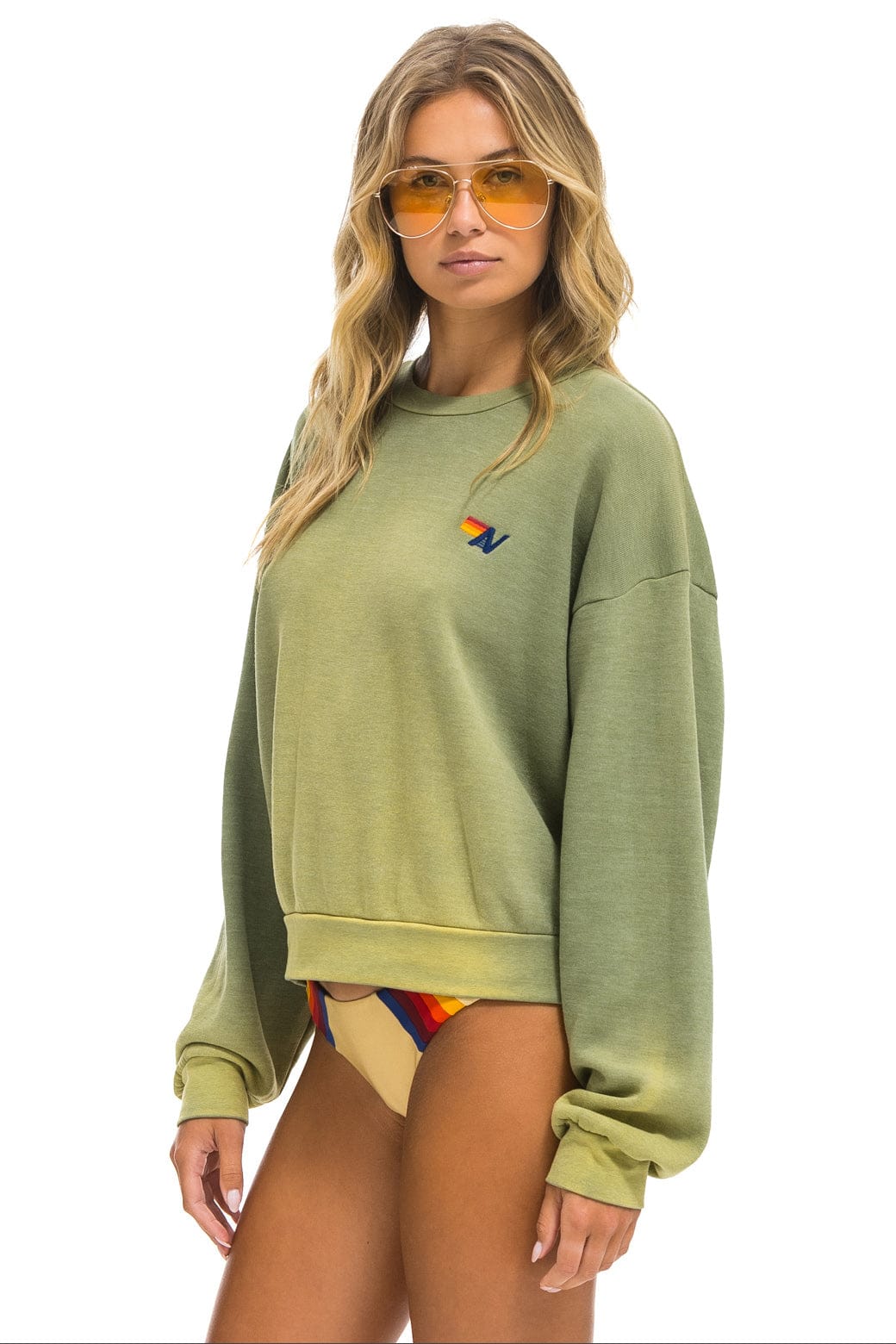 ESSENTIAL RELAXED CREW SWEATSHIRT - FADED ARMY