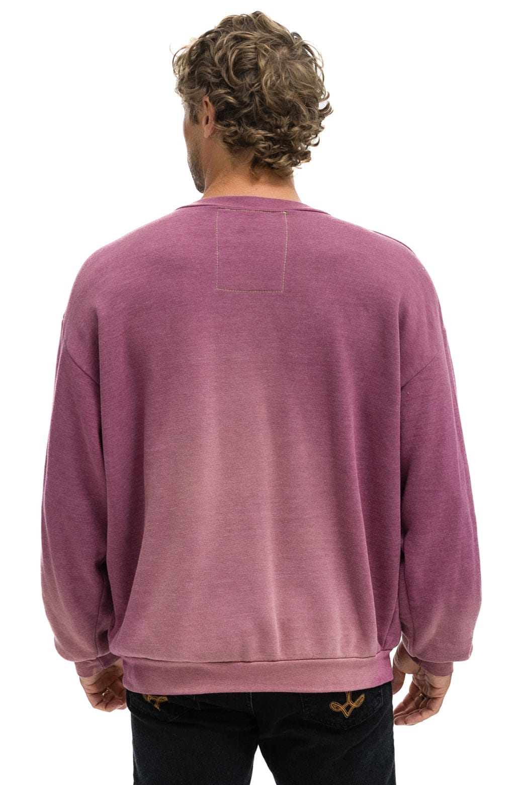 SURF RACER RELAXED CREW SWEATSHIRT - FADED BERRY