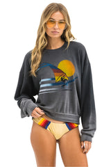 WINDSURF JUMP RELAXED CREW SWEATSHIRT - FADED SMOKE