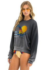 WINDSURF JUMP RELAXED CREW SWEATSHIRT - FADED SMOKE