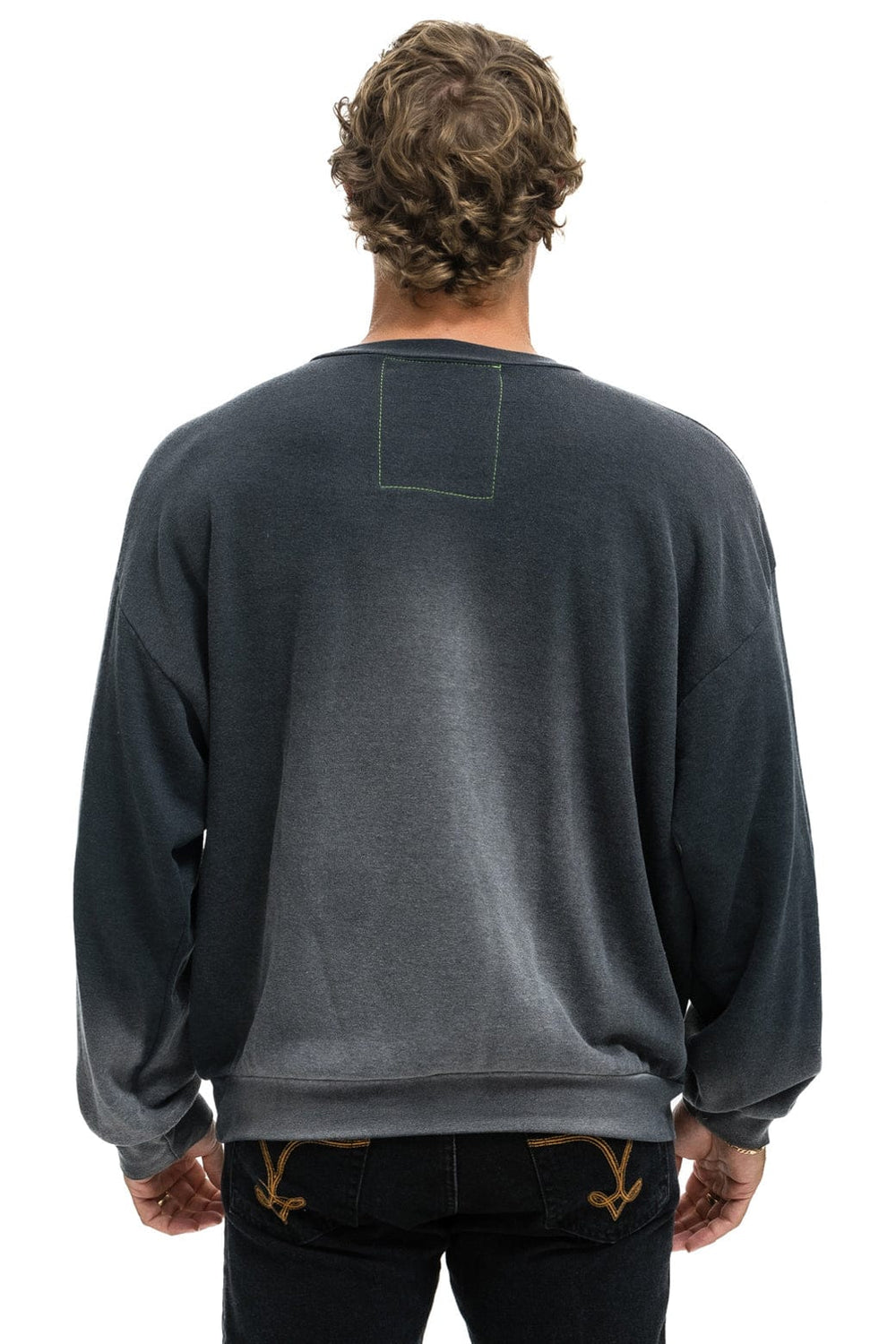 WINDSURF JUMP RELAXED CREW SWEATSHIRT - FADED SMOKE