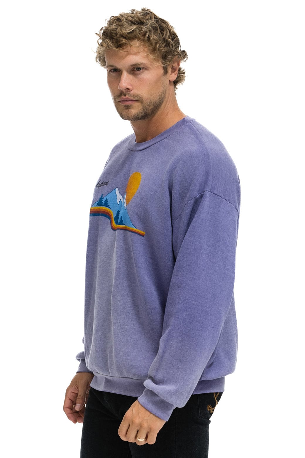 ASPEN MOUNTAIN RELAXED CREW SWEATSHIRT - FADED GRAPE