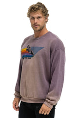 WATER SKIER RELAXED CREW SWEATSHIRT - FADED MOCHA