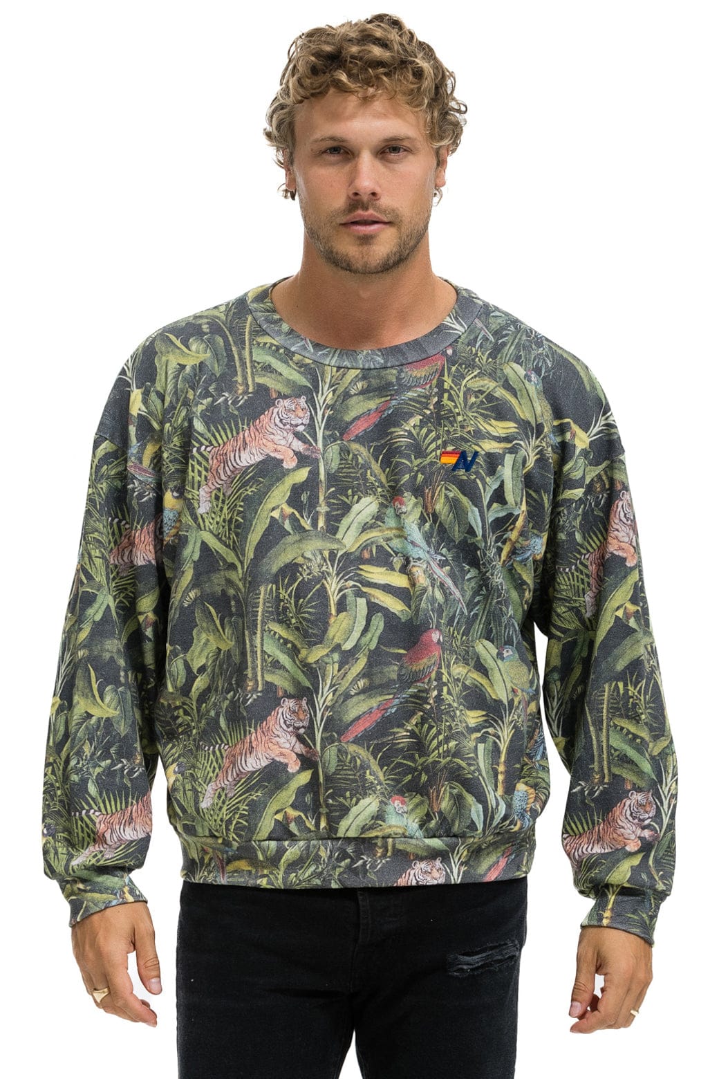 JUNGLE RELAXED CREW SWEATSHIRT - VINTAGE CHARCOAL