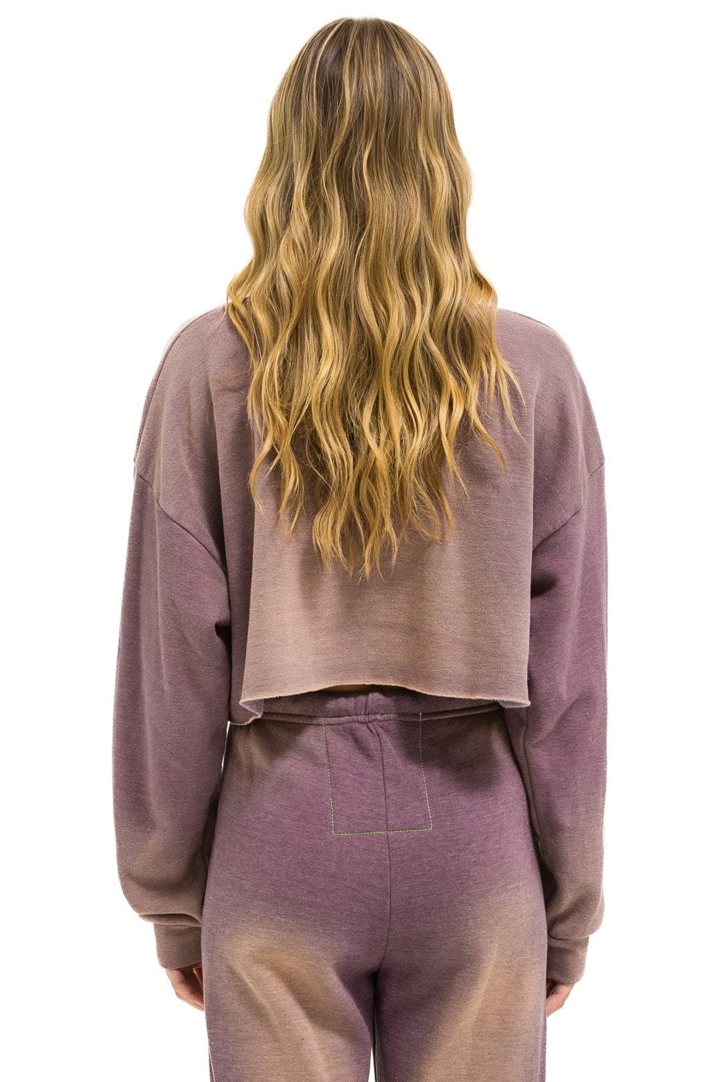 VINTAGE LOGO CROPPED CREW SWEATSHIRT RELAXED - FADED MOCHA