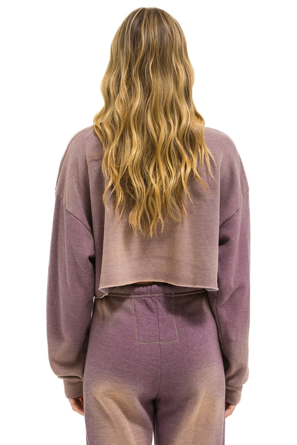 VINTAGE LOGO CROPPED CREW SWEATSHIRT RELAXED - FADED MOCHA