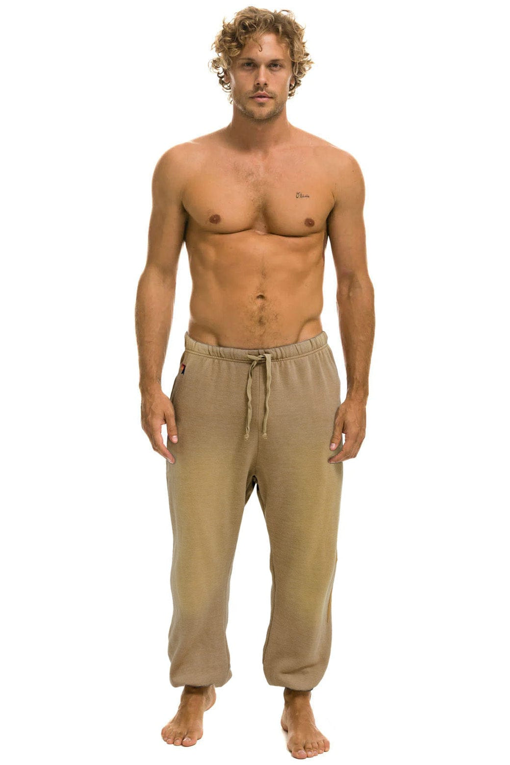BOLT STITCH SWEATPANTS - FADED TAN