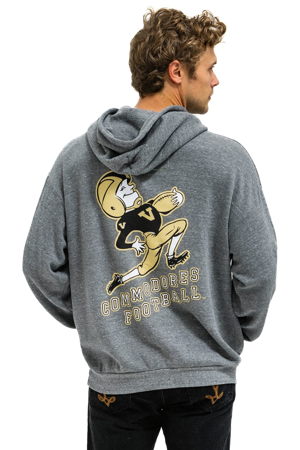 VANDERBILT COMMODORES PULLOVER HOODIE RELAXED - HEATHER GREY