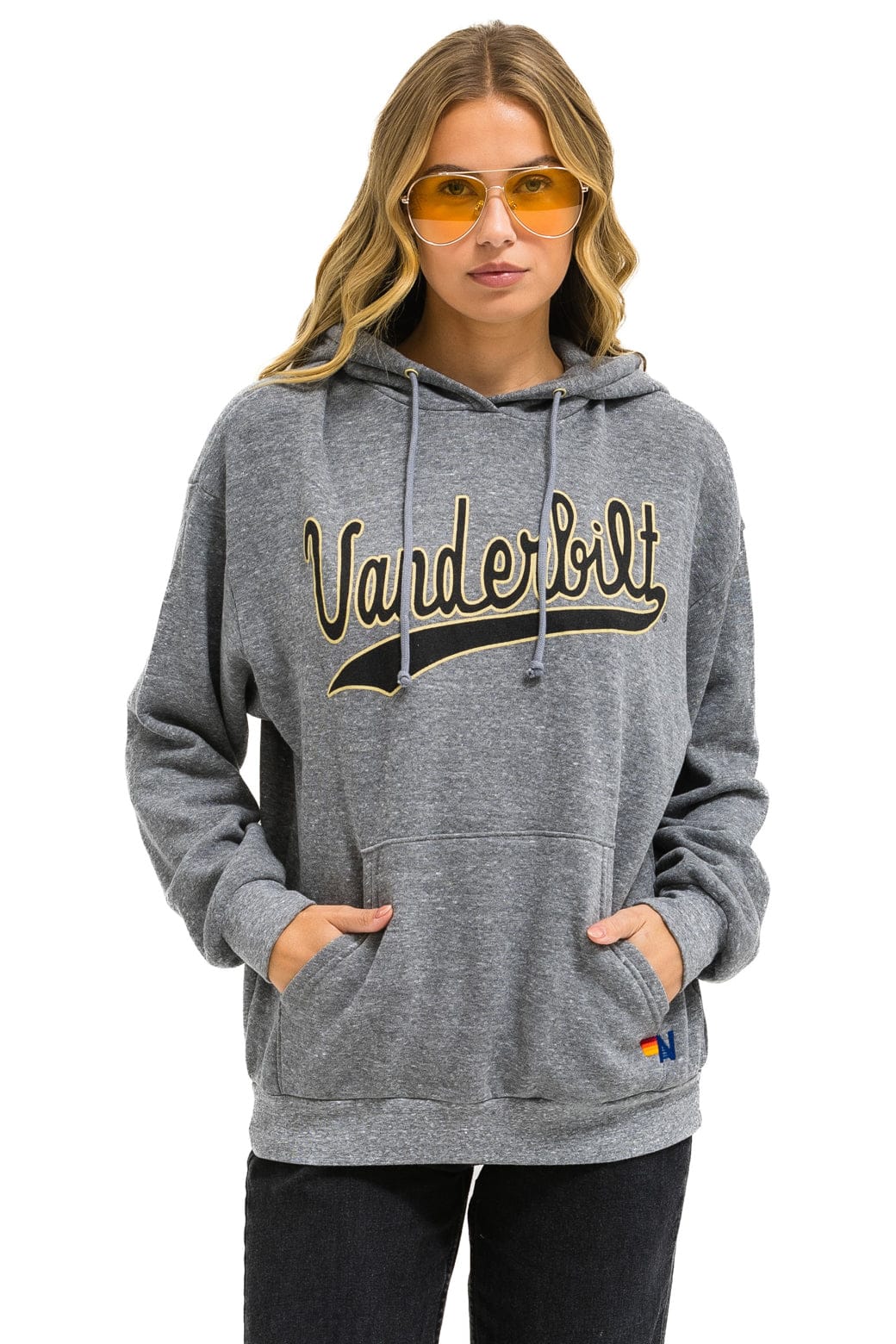 VANDERBILT COMMODORES PULLOVER HOODIE RELAXED - HEATHER GREY