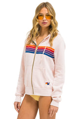 5 STRIPE HOODIE - LIGHT PINK // PURPLE // ORANGE