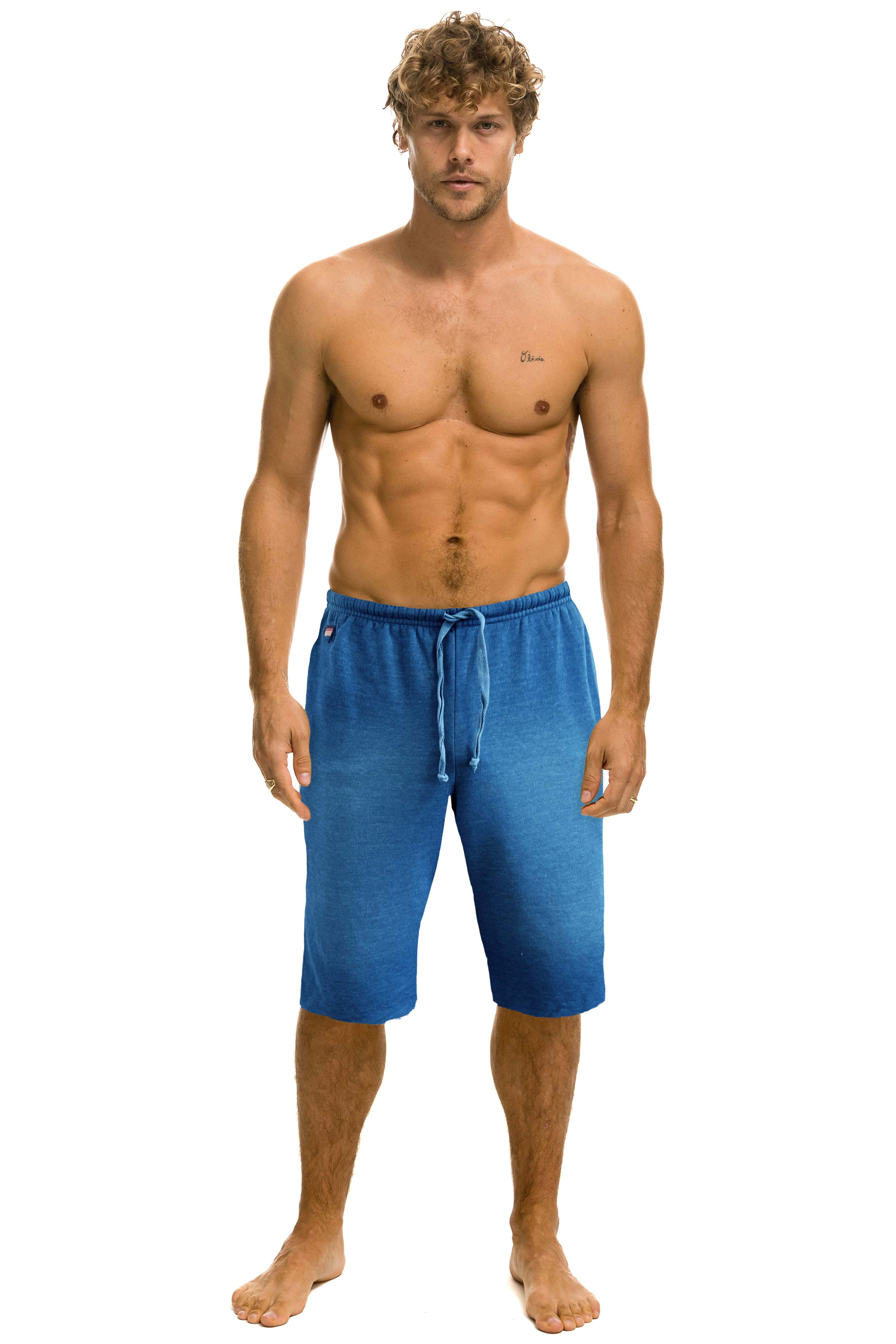 ESSENTIAL MENS SWEATSHORTS - FADED WATER