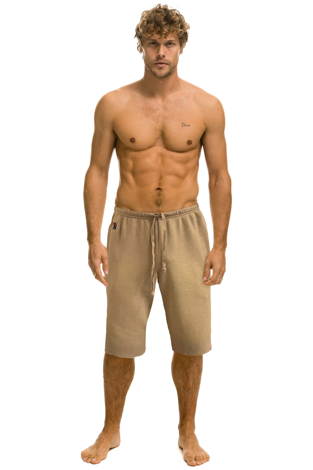ESSENTIAL MENS SWEATSHORTS - FADED TAN