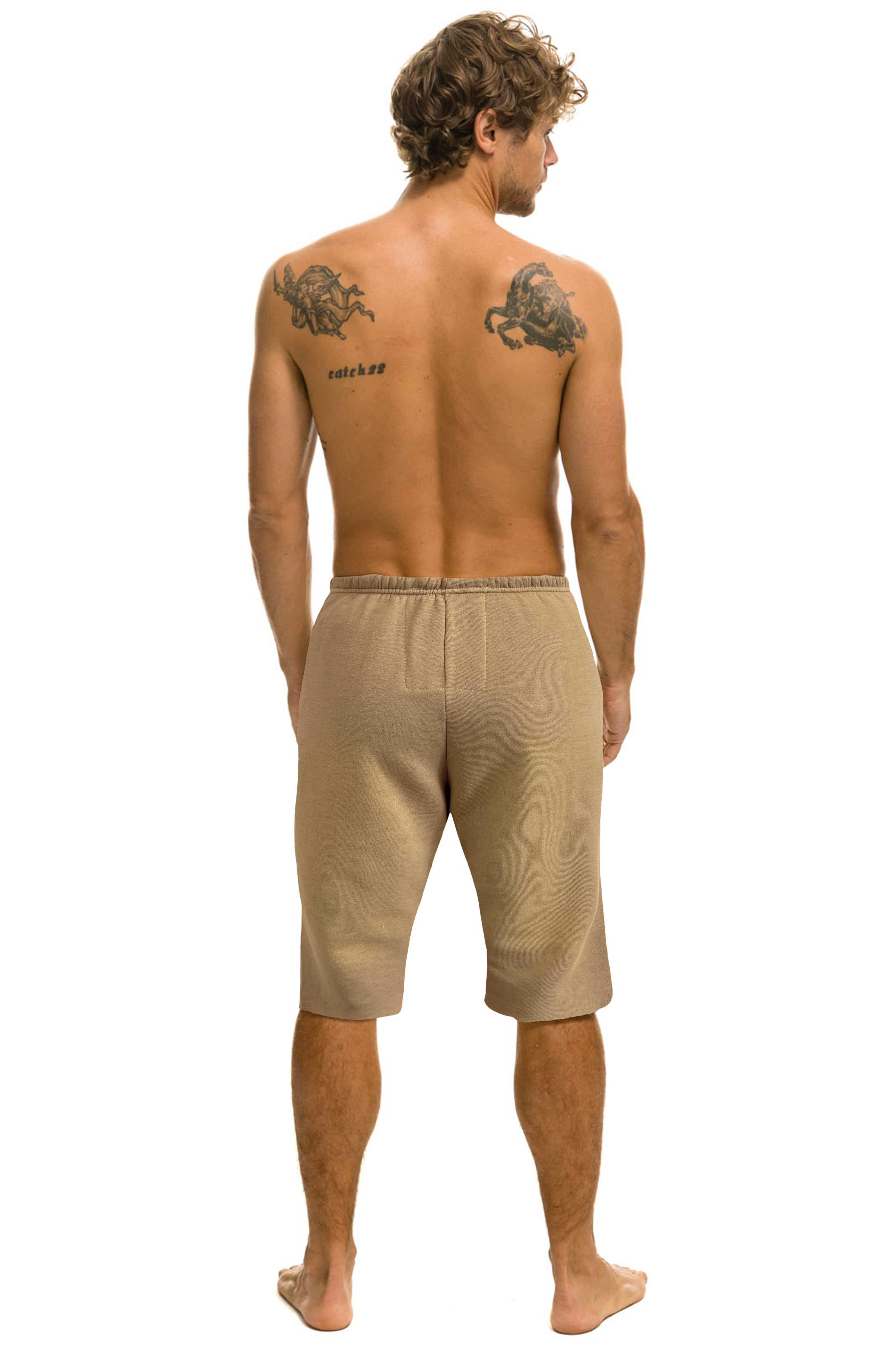 ESSENTIAL MENS SWEATSHORTS - FADED TAN