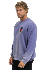 CALIFORNIA SKIER PATCH RELAXED CREW SWEATSHIRT - FADED GRAPE