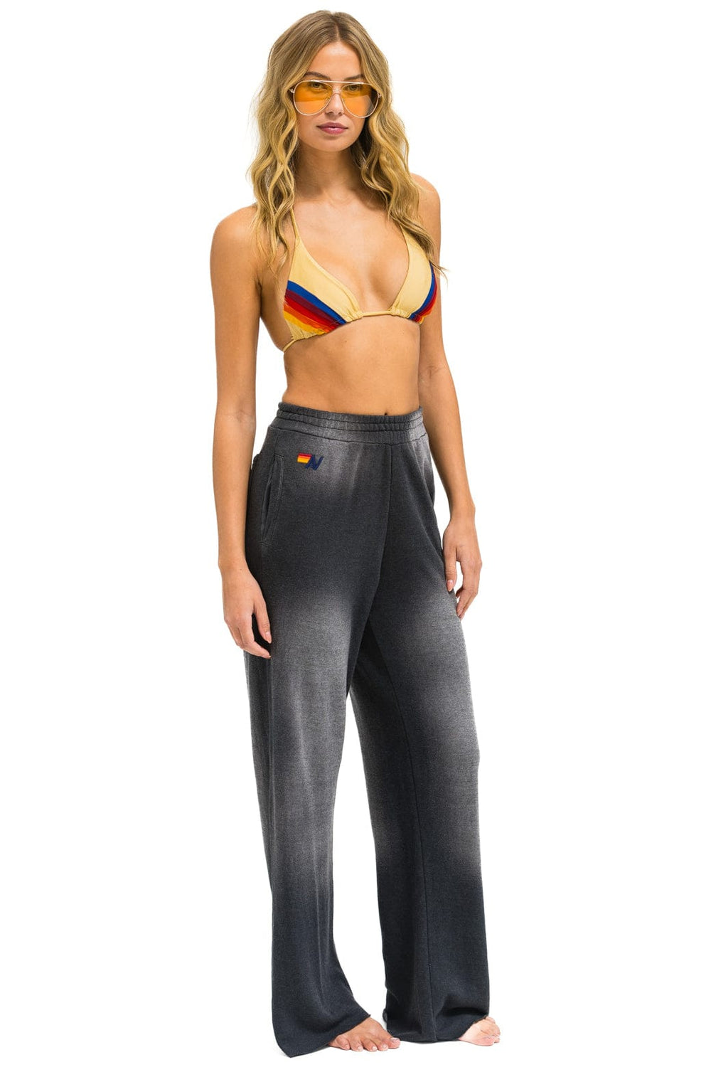 AN 3D WIDE LEG POCKET SWEATPANTS - FADED SMOKE