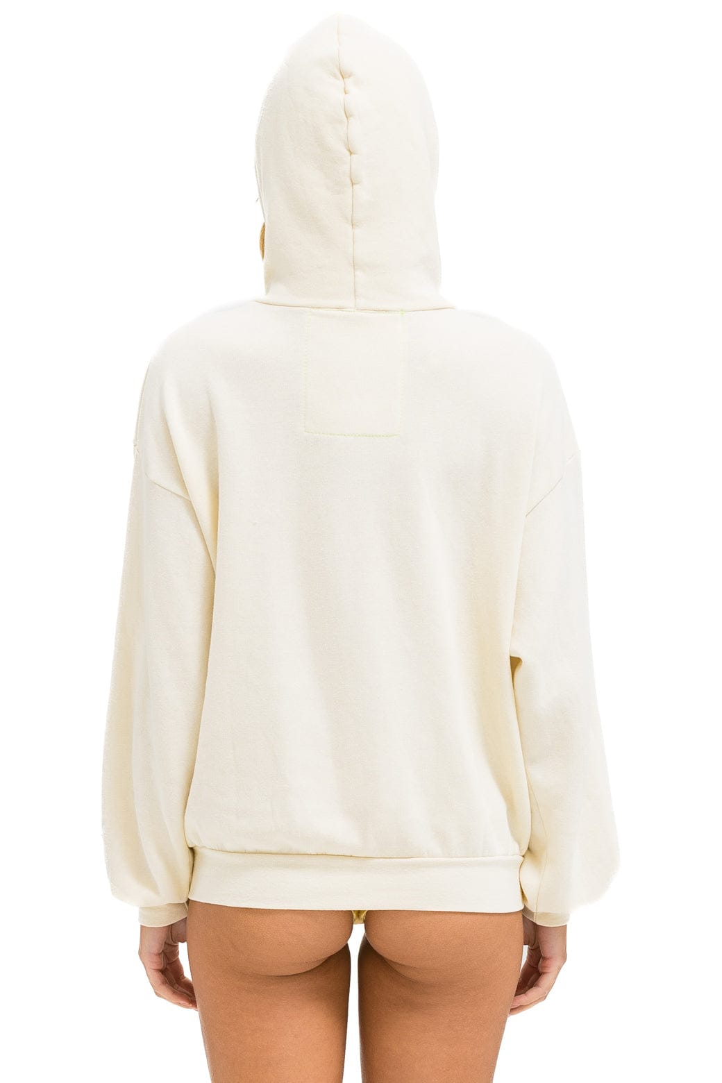 5 STRIPE RELAXED ZIP HOODIE - VINTAGE WHITE // WHITE // GREY