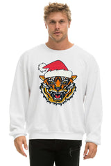 RELAXED SANTA TIGER SWEATSHIRT - WHITE