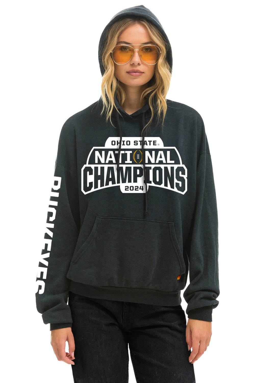 OHIO STATE CFP CHAMPIONS 2025 RELAXED PULLOVER HOODIE - CHARCOAL