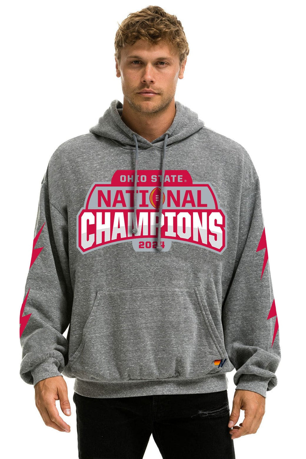 OHIO STATE CFP CHAMPIONS 2025 RELAXED PULLOVER HOODIE - HEATHER