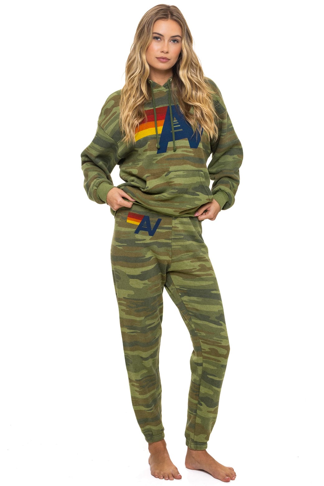 LOGO PULLOVER RELAXED HOODIE - CAMO