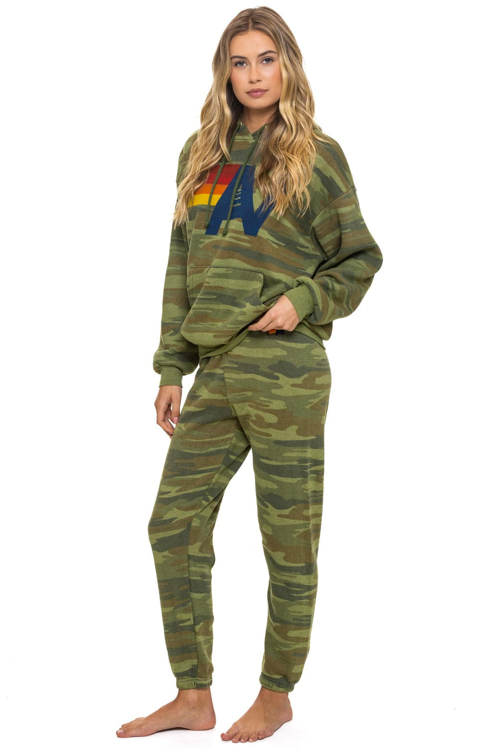 LOGO PULLOVER RELAXED HOODIE - CAMO
