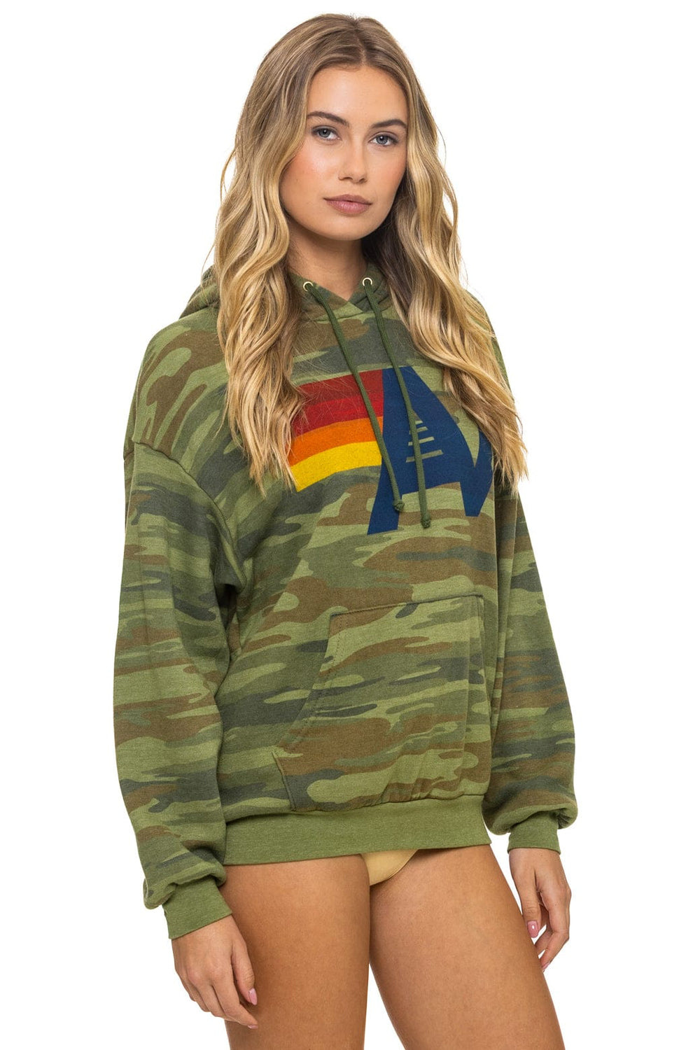 LOGO PULLOVER RELAXED HOODIE - CAMO