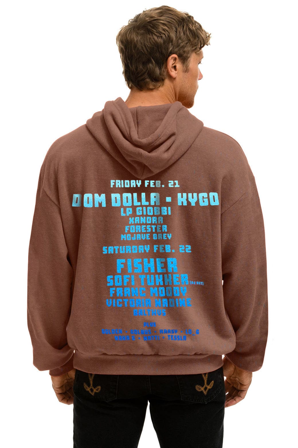 PALM TREE FESTIVAL ASPEN 2025 PULLOVER HOODIE RELAXED - BROWN