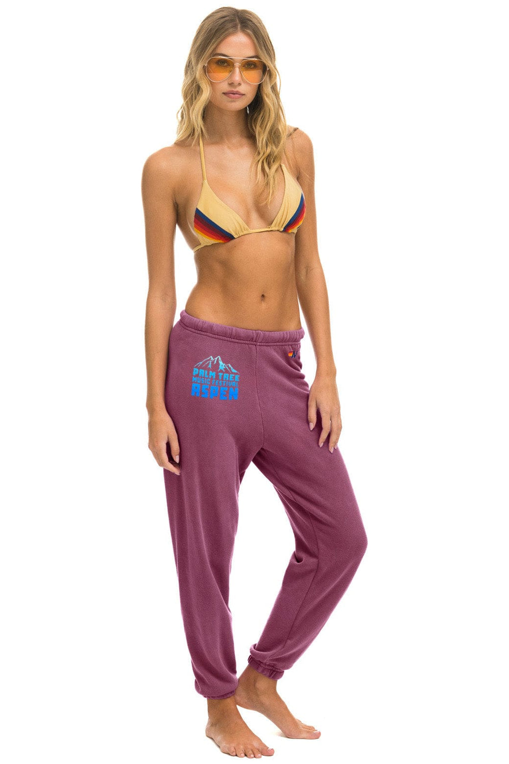 PALM TREE FESTIVAL ASPEN 2025 UNISEX SWEATPANTS - BERRY