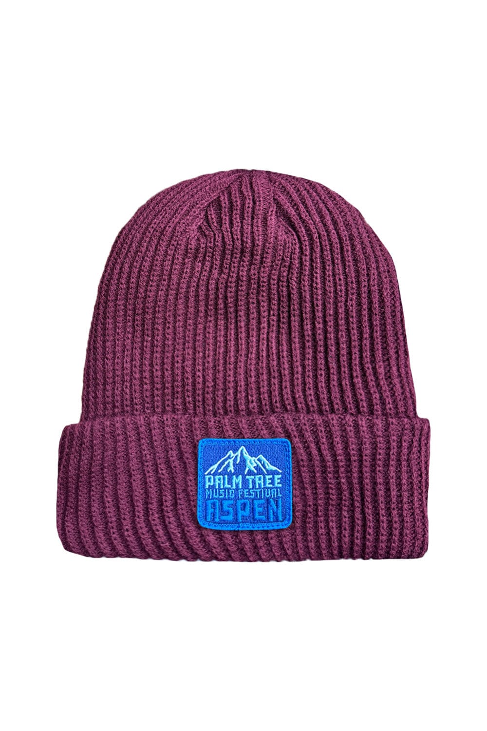 PALM TREE FESTIVAL ASPEN 2025 RIB BEANIE - BERRY
