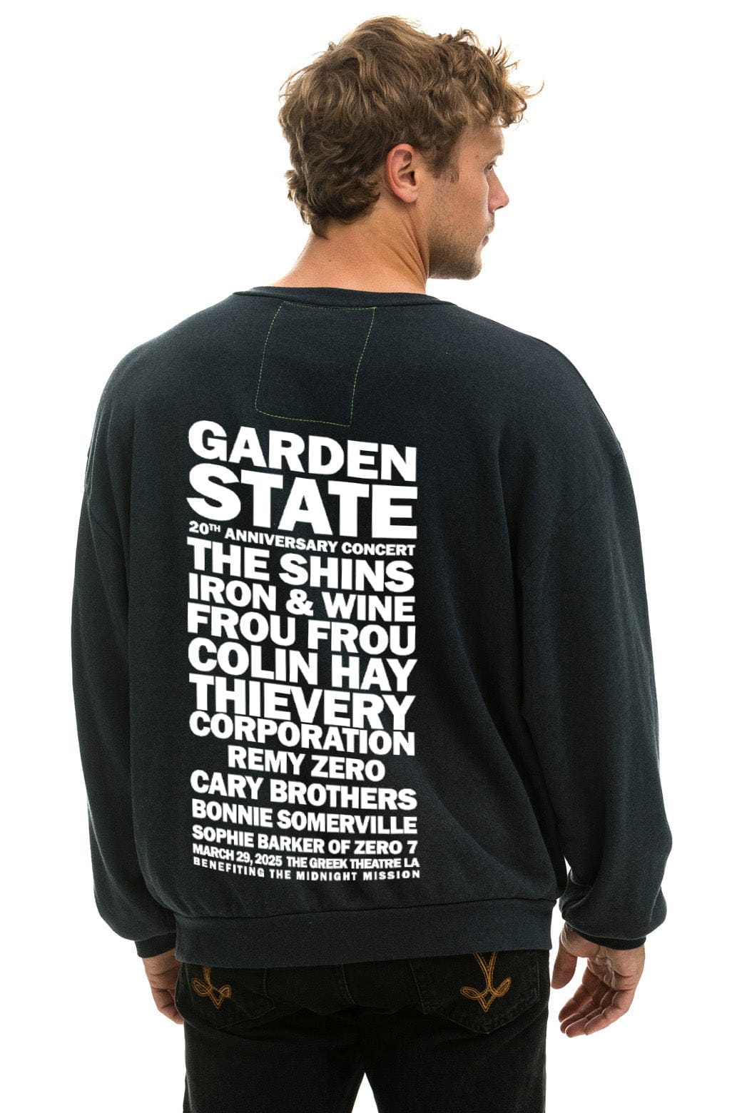 GARDEN STATE CONCERT CREW SWEATSHIRT RELAXED - CHARCOAL