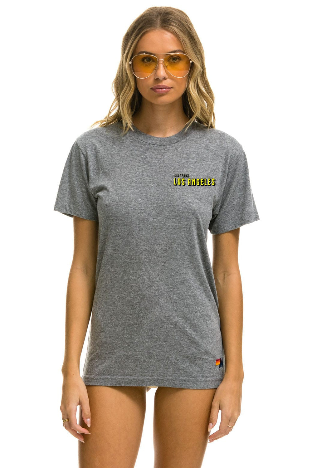 DREAMLAND LA FIRES BENEFIT CREW TEE - HEATHER GREY
