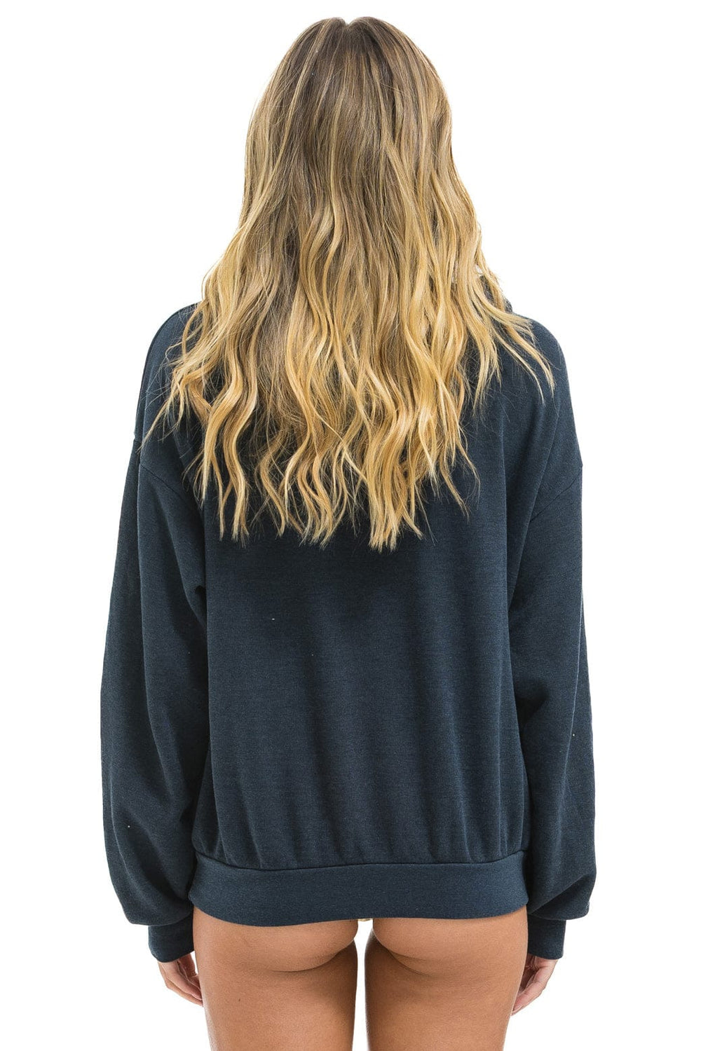 SUNSET PATCH PULLOVER RELAXED HOODIE - CHARCOAL