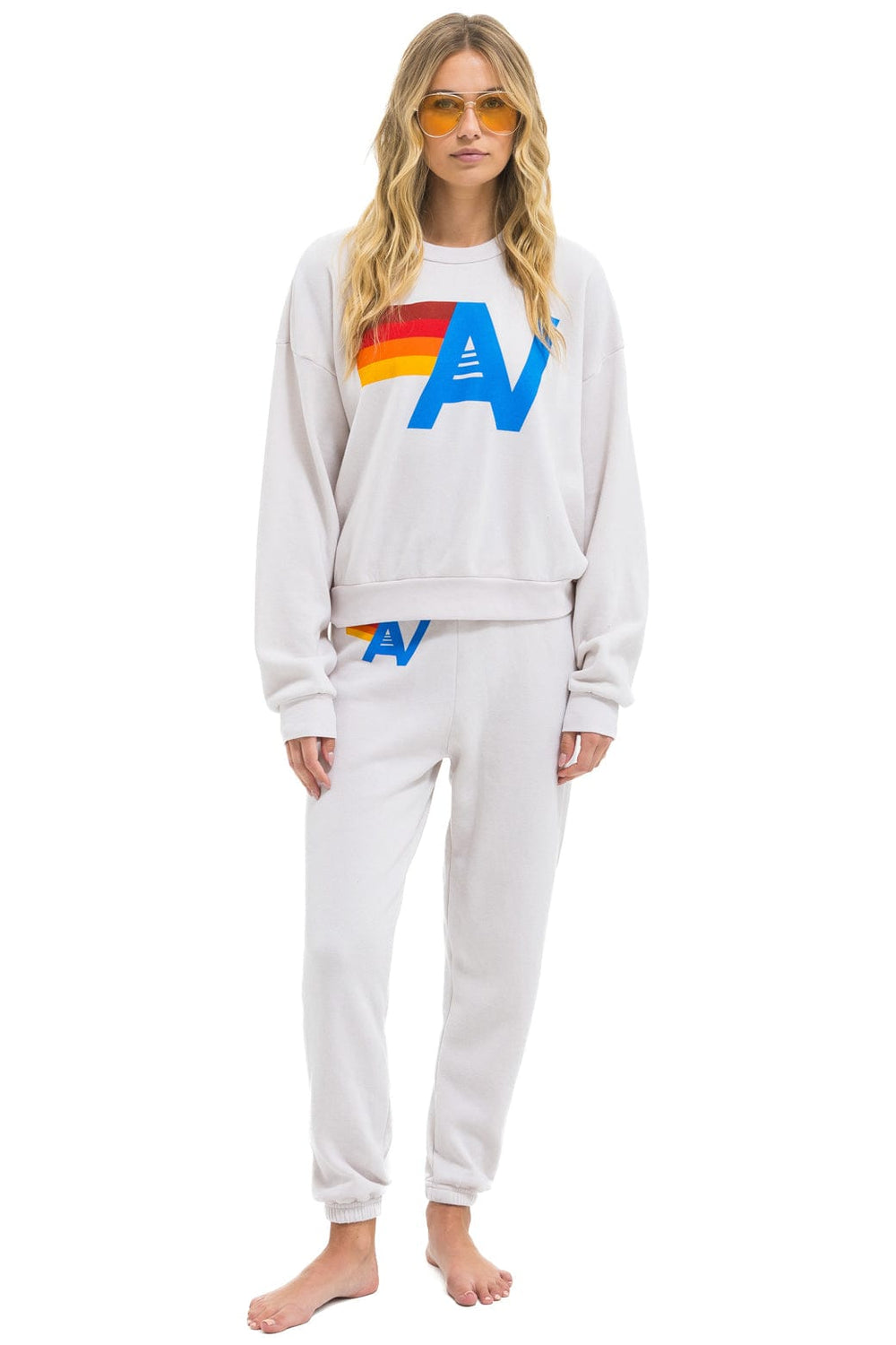 LOGO RELAXED CREW SWEATSHIRT - DOVE