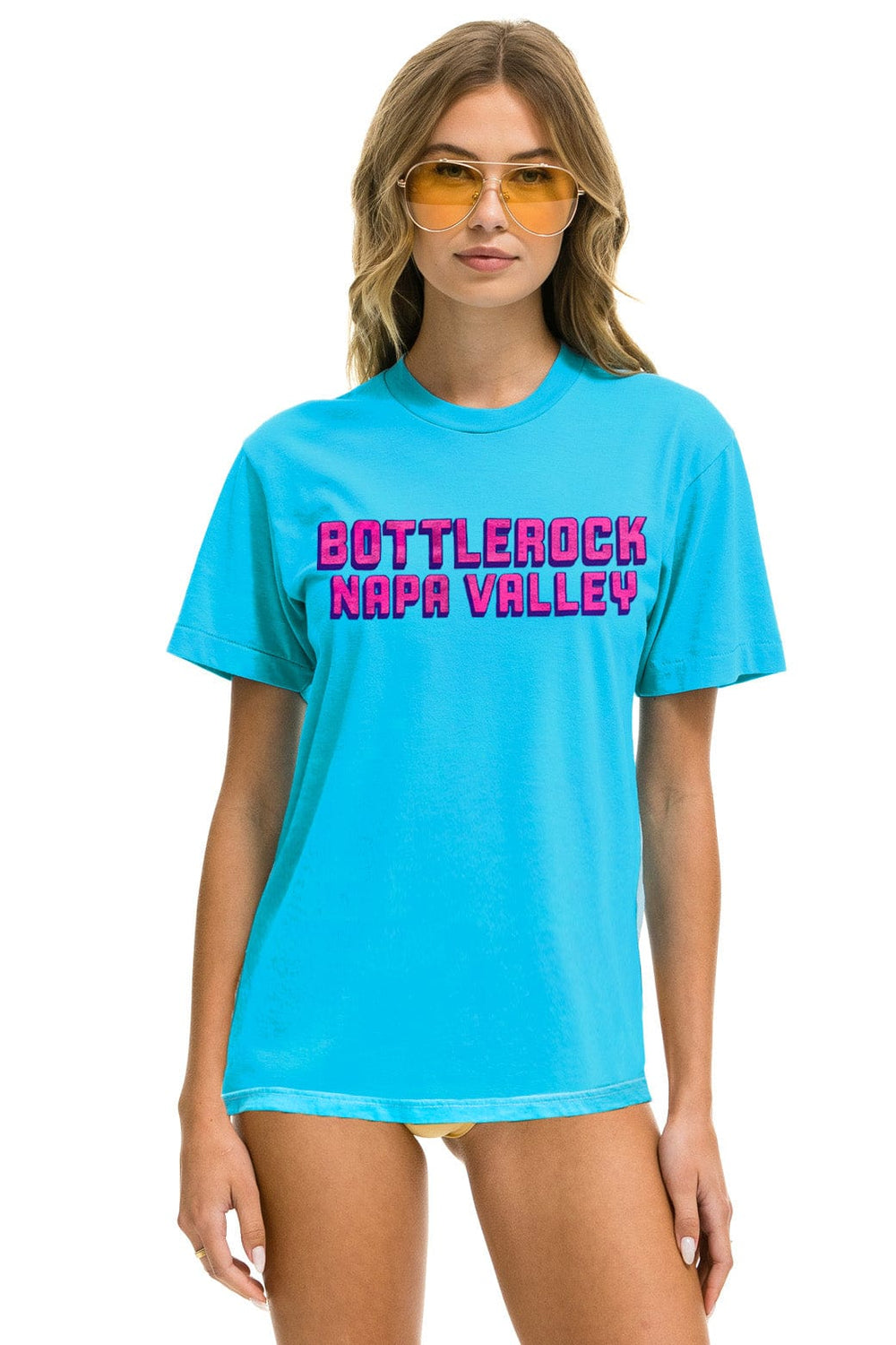BOTTLEROCK 2025 TEE - NEON BLUE