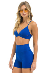 WIDE RIB 4IN HI-RISE BIKER SHORT - ROYAL