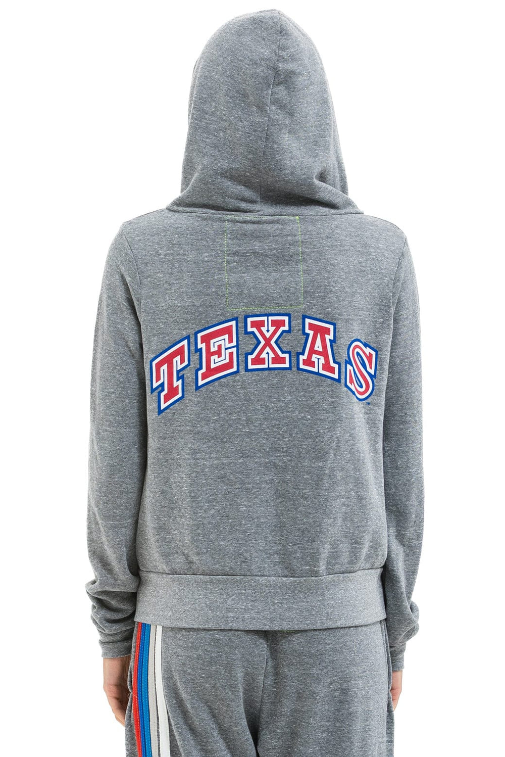 TEXAS RANGERS 5 STRIPE ZIP HOODIE - HEATHER GREY // USA