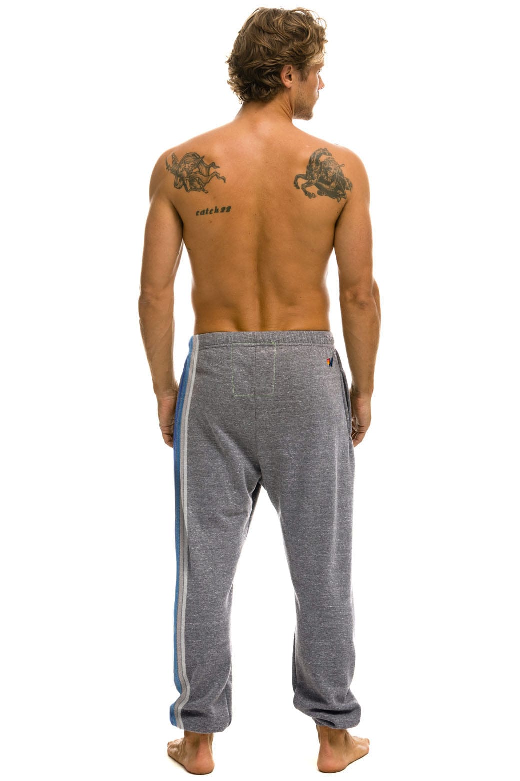 TEXAS RANGERS 5 STRIPE UNISEX SWEATPANTS - HEATHER // USA