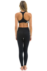 FULL LENGTH HI-RISE 5 STRIPE LEGGINGS - BLACK // SMOKE