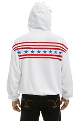 STARS RELAXED PULLOVER HOODIE - WHITE // USA