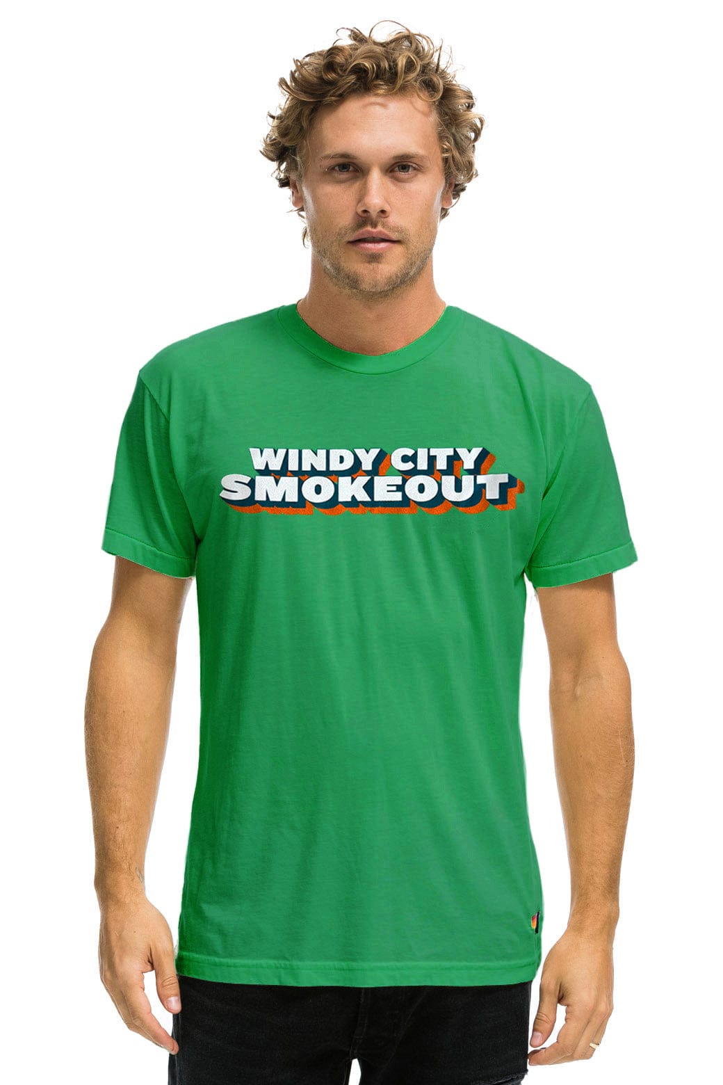 WINDY CITY SMOKEOUT 2025 CREW TEE SHIRT - KELLY GREEN