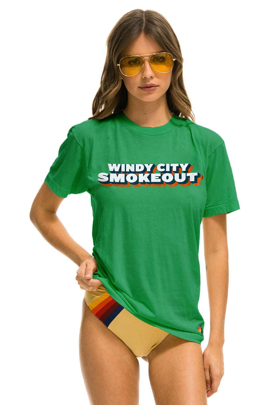 WINDY CITY SMOKEOUT 2025 CREW TEE SHIRT - KELLY GREEN