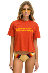 WINDY CITY SMOKEOUT 2025 BOYFRIEND TEE SHIRT - ORANGE