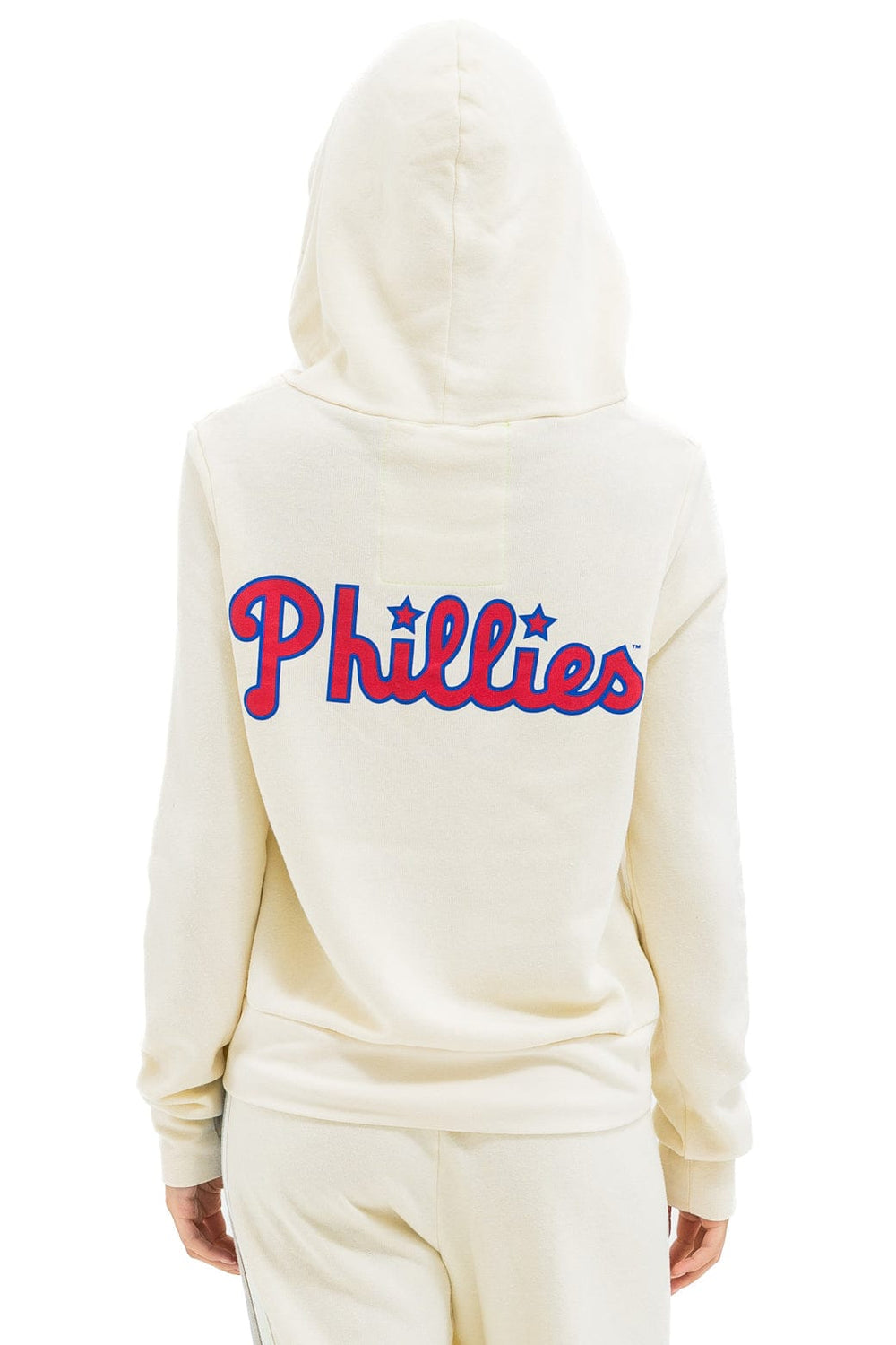 PHILLIES 5 STRIPE ZIP HOODIE - VINTAGE WHITE // USA